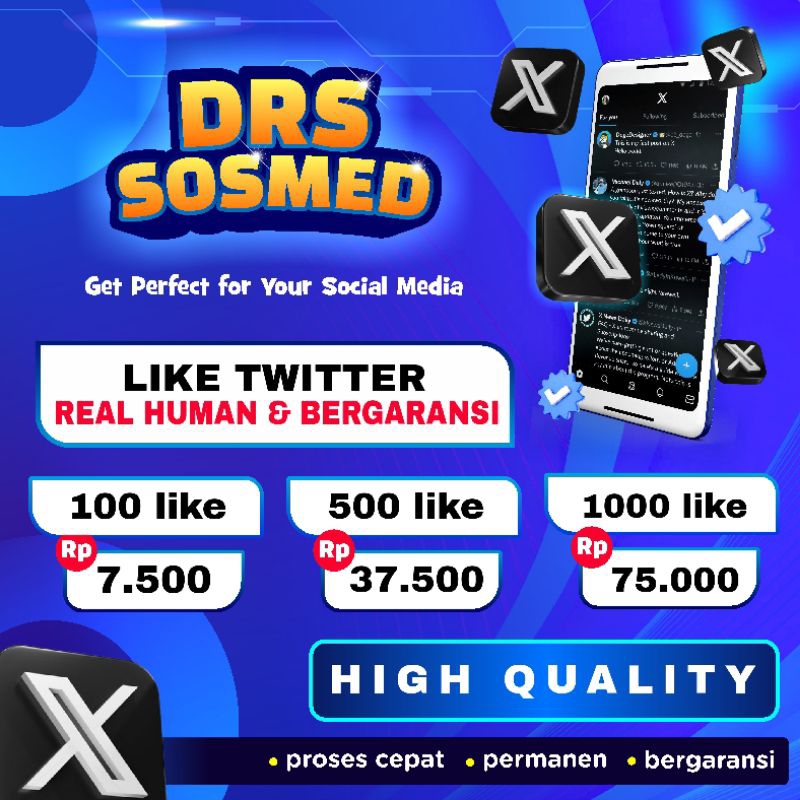 like Twitter/X permanen proses cepat aman dan BERGARANSI