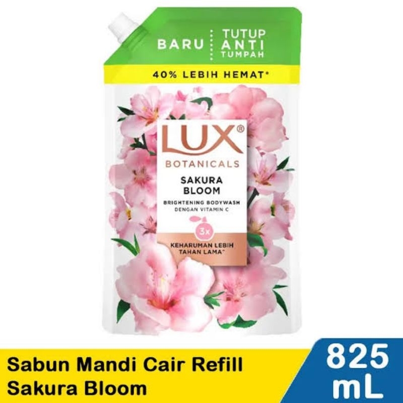 Lux Sabun Mandi Cair Refill Sakura Bloom 825mL