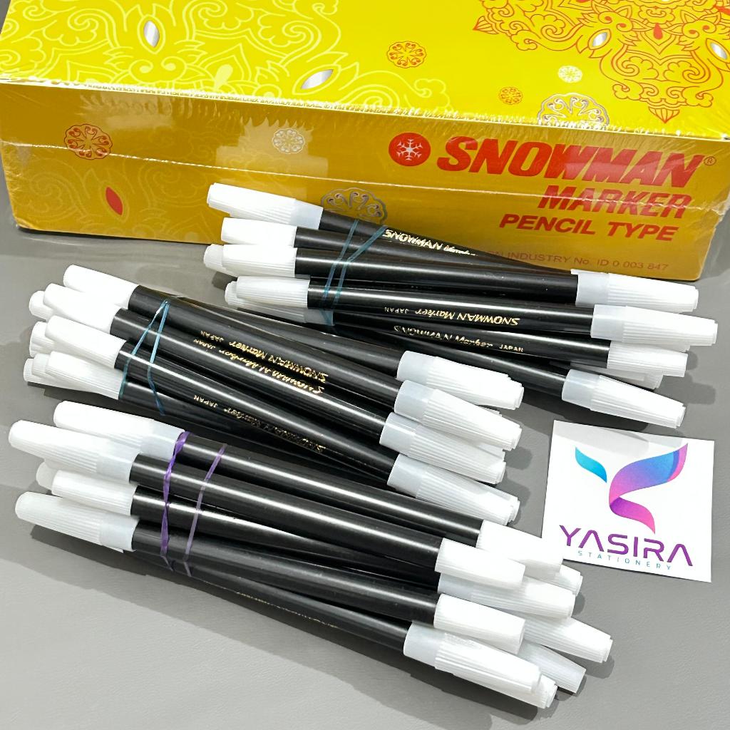 

SELUSIN 12 PCS Spidol Lepas Snowman Warna Kecil