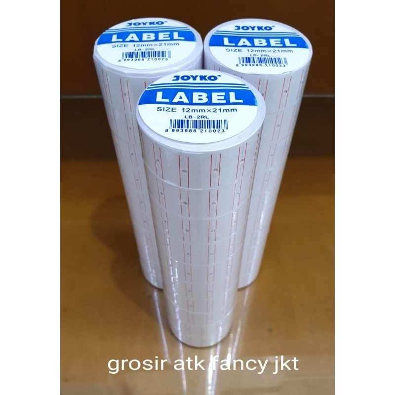 

( 100 rol / KARTON ) Price Label / Label Harga Joyko LB-2RL 1 baris