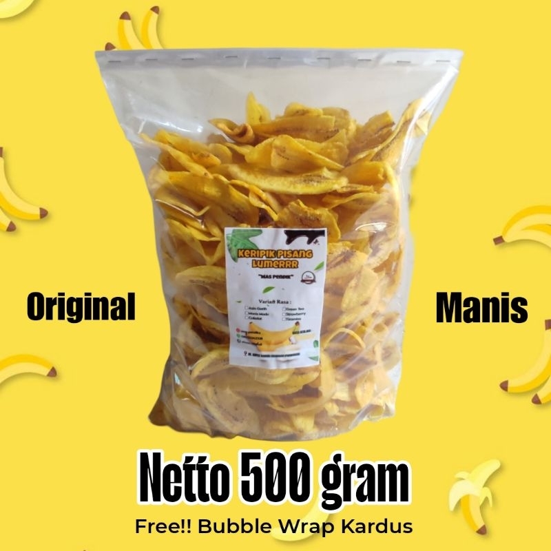 

Keripik Pisang Kepok PREMIUM 500 Gram FREE!! Bubble Wrap&Kardus