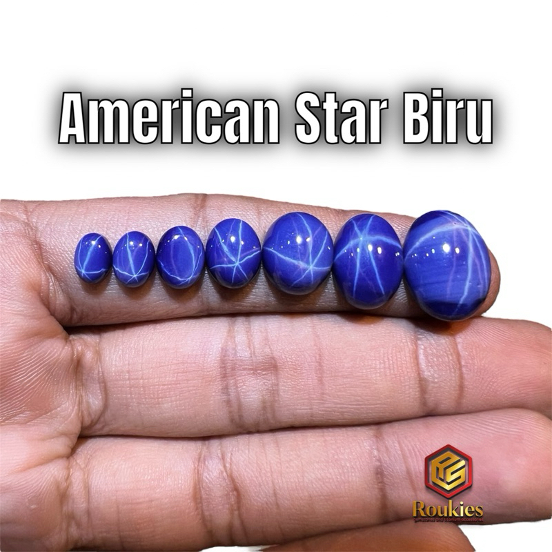 [HANYA BATU] Batu Permata American Star Biru