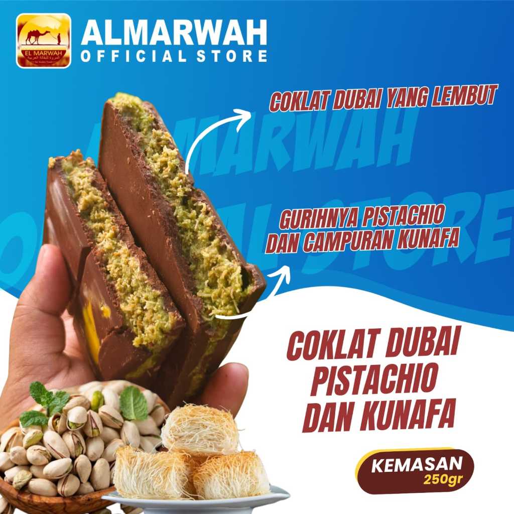 

coklat dubai kunafa piscatio berat bersih 250 gram