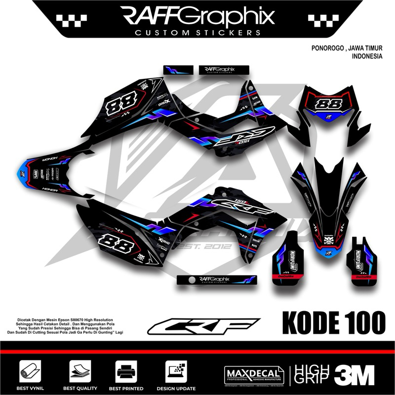 Decal crf full body- STICKER DECAL- decal crf premium