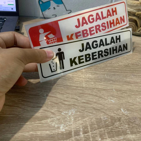 

Sign Akrilik 5cm x 20cm Jagalah Kebersihan