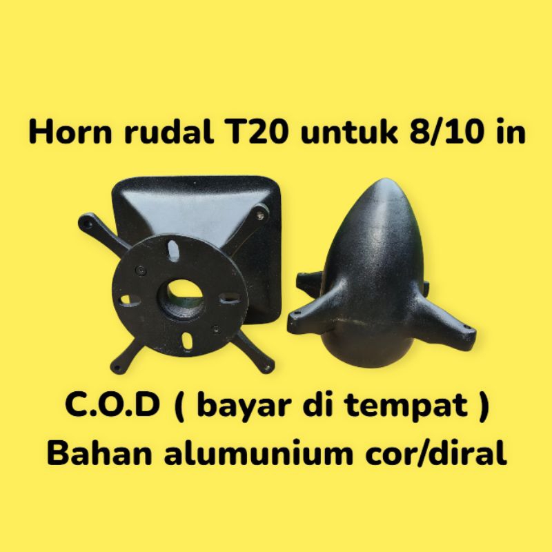 HORN TWEETER CORONG + RUDAL ( PHASEPLUG ) BOX T 20 UNTUK SPEAKER 8 IN