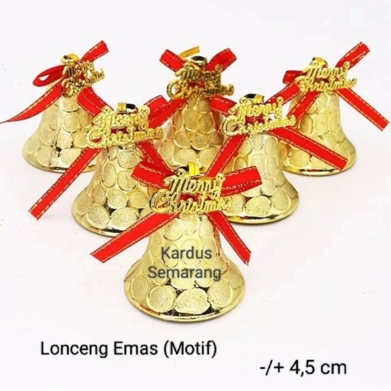 

LONCENG NATAL EMAS 4,5 CM (ISI 6 PCS/PAX)