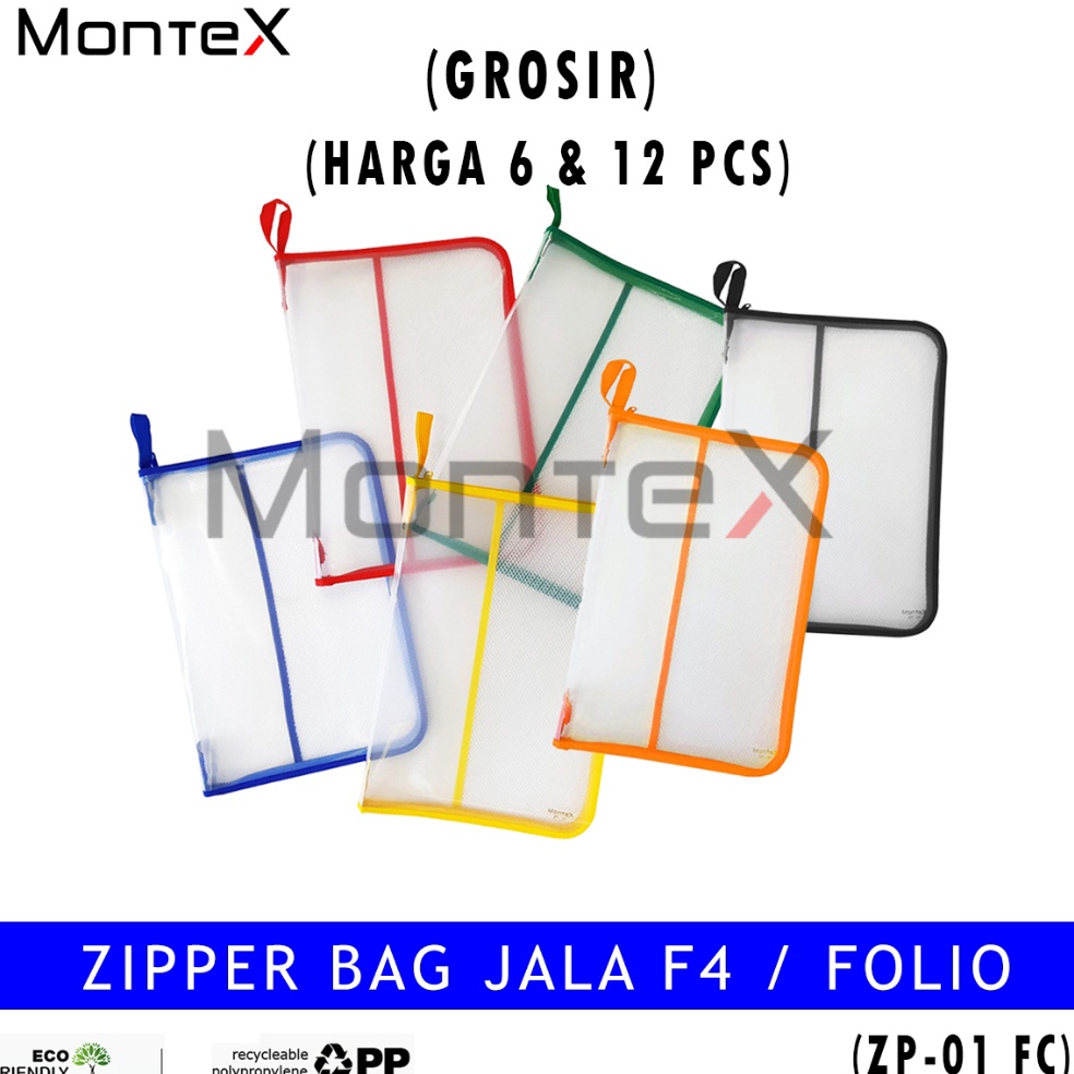 

Kejar Kejutan MONTEX ZIPPER BAG JALA SELETING F4 GROSIR HARGA 612 PCS