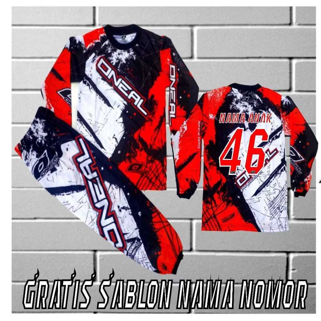 Setelan motor cross/baju motor cross/setelan baju motor cros Honda murah