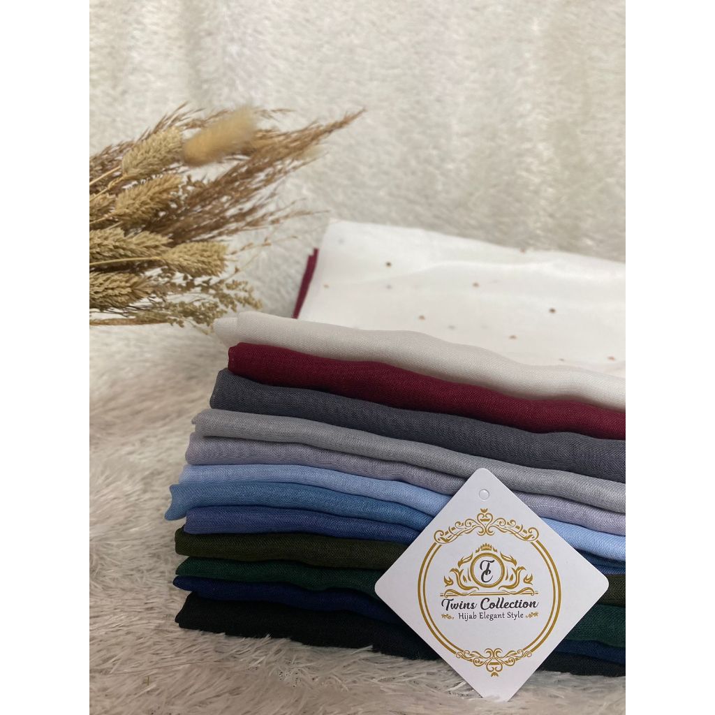 Hijab Segi 4 Paris Jadul Payet Tabur Rose Gold Swarowski | Tabur Rose Gold Swarowski