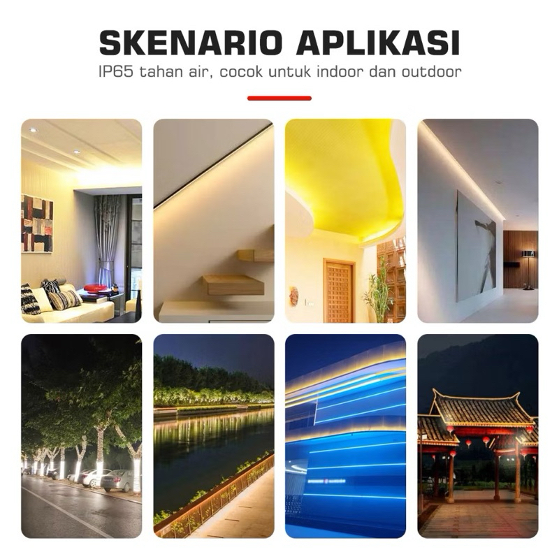 TERMURAH NEON FLEX 220V PERMETER / LAMPU LED NEON SIGN LED SELANG NEON FLEX AC 220V LED METERAN