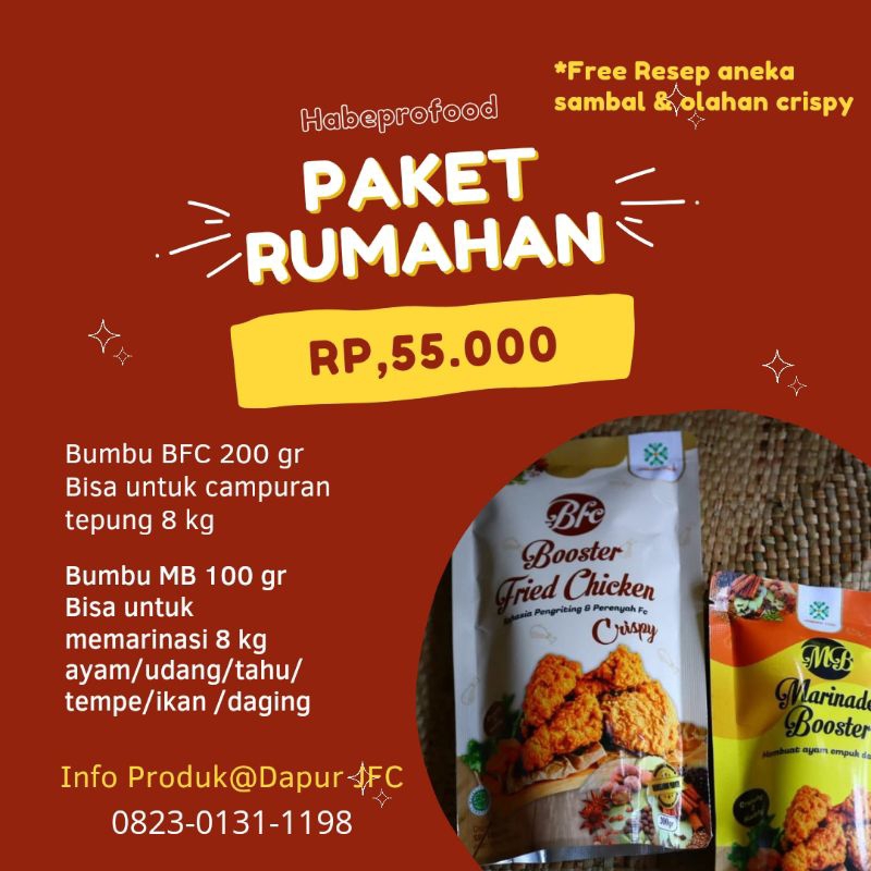 

BFC&MB/BoosterFriedChicken/MarinadeBoster/Habeprofood/Bumbutepungkrispi