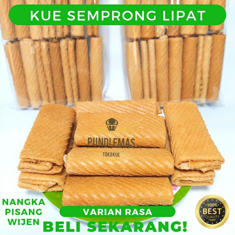 Kue Semprong Lipat 1000 Gr Kue Semprong Dompet Terlaris 1KG