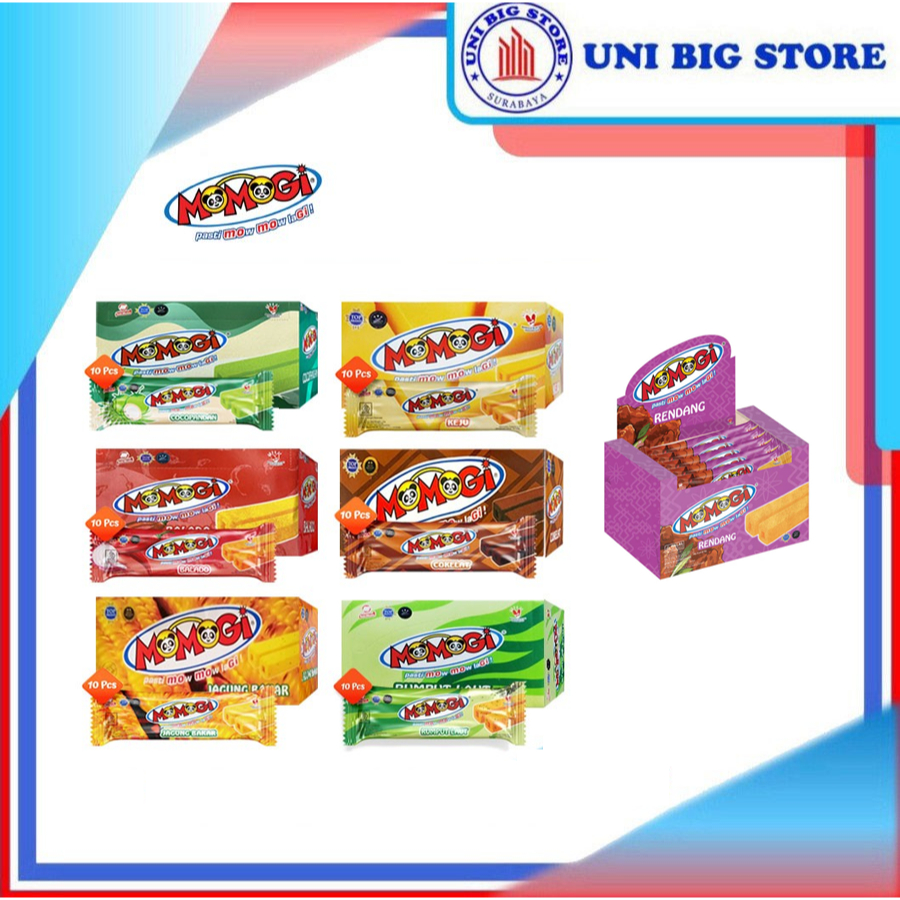 

Momogi Snack Stick BOX 10 pcs Coklat Keju Jagung Bakar Balado Cocopandan Seaweed