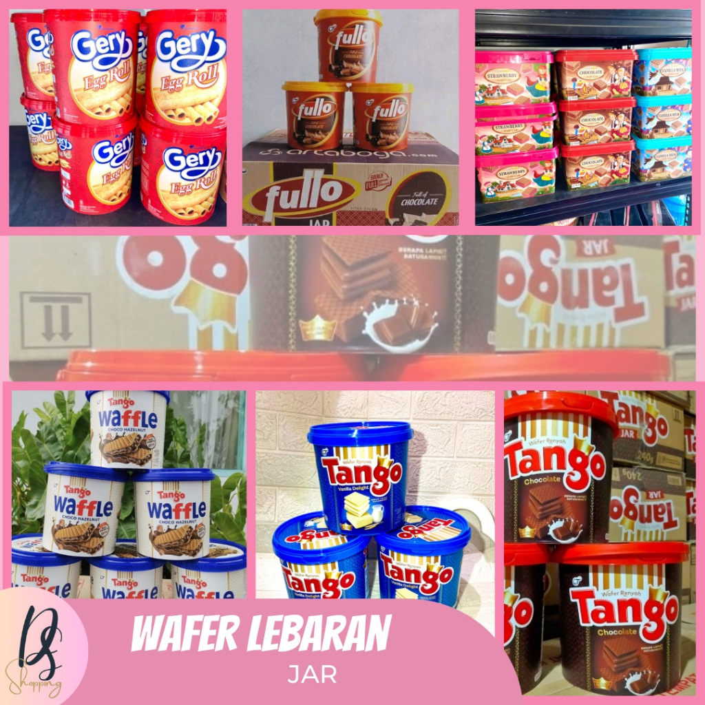 

WAFER LEBARAN JAR / TANGO WAFFLE / WAFFER FULLO / WAFER TANGO / GERRY EGG ROLL / BISKITOP CUBE