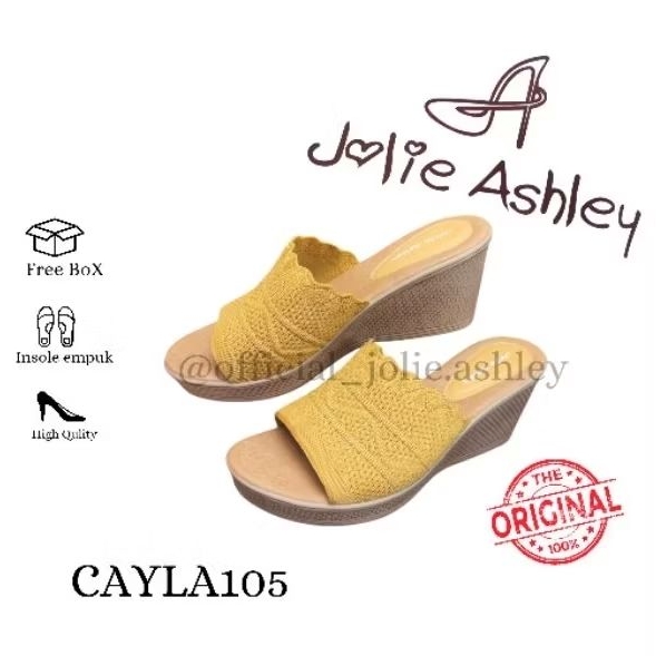 (Jolie Ashley)-sandal wedges wanita cayla105