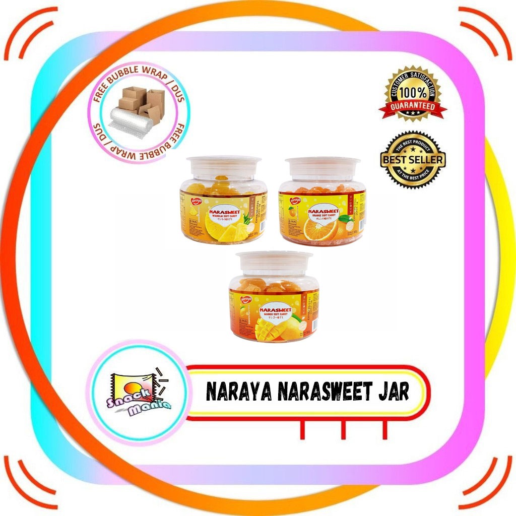 

Naraya Narasweet Wanglai Soft Candy Jar 380 gr Permen Lunak Nanas