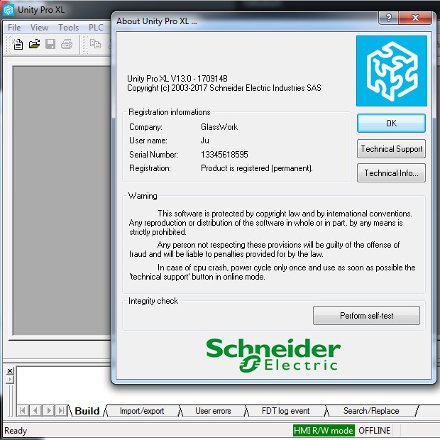 Unity Pro XL V13 Software PLC Schneider Electric Permanent