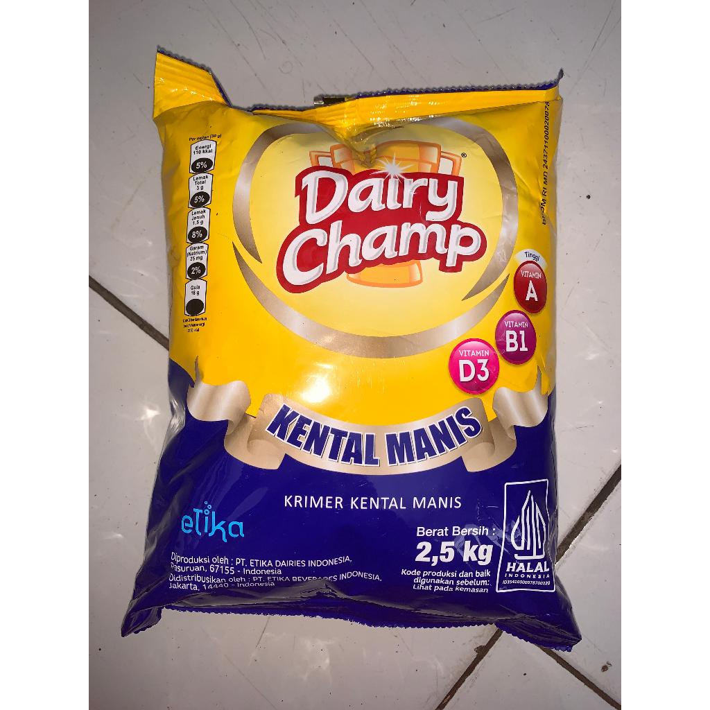 

DAIRY CHAMP 2,5KG 1 KARTON ISI 8 // DAIRY CHAMP BANTAL 8x2,5kg