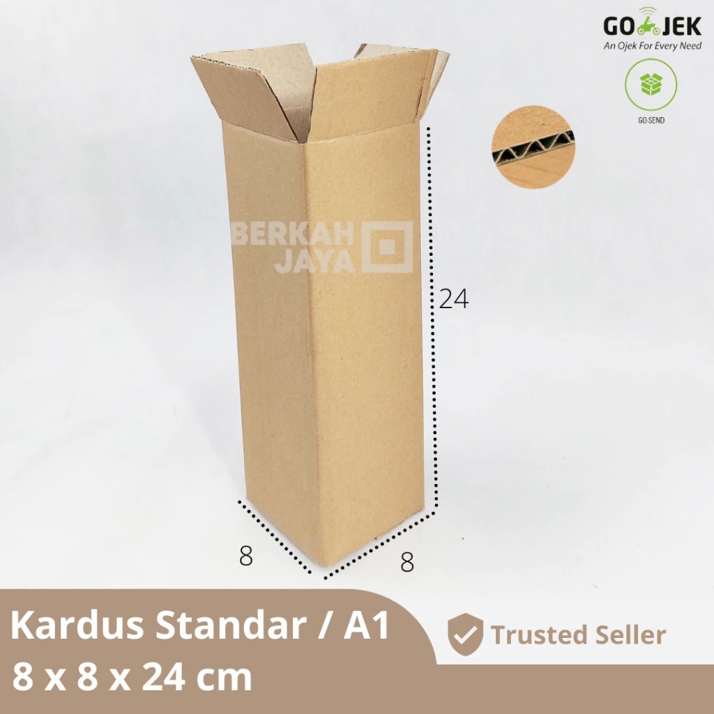 

Kardus Packing 8 x 8 x 24 cm Box Baru Ukuran 8x8x24 cm