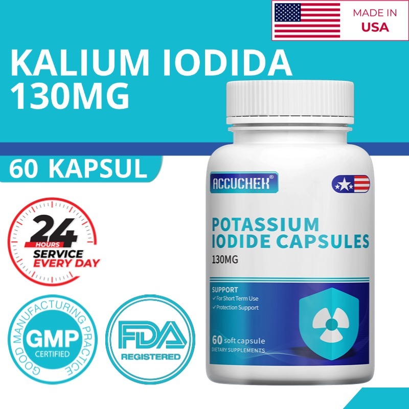 Suplemen Iodida Potasium 130MG, Menjaga Kesehatan Tiroid dan Meningkatkan Kinerja Metabolisme 60 Kap