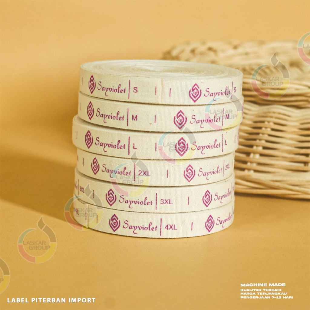 (100 pcs) merek,baju/cap baju,label size/custom/label cotton