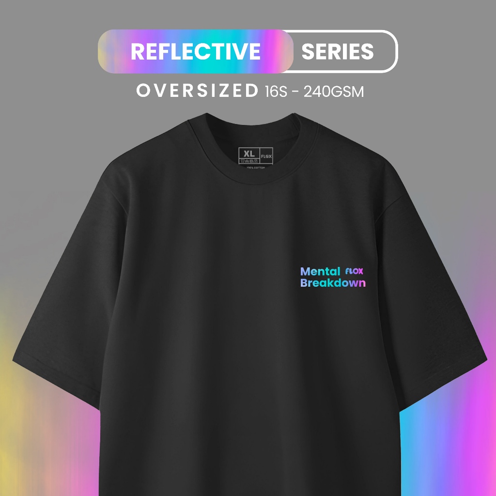 FLOX Kaos Bwose Nyala | Kaos Distro Oversize | Kaos Glow in the Dark | Kaos Reflektif | OV-FRL 4