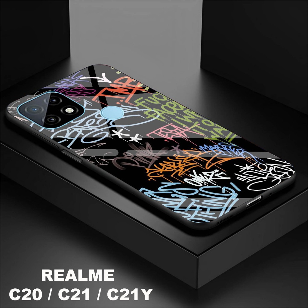 Softcase Kaca Kilau Realme C20 / C21 C21Y - Softcase Kaca Realme C20 / C21 C21Y - Softcase Kaca Kila