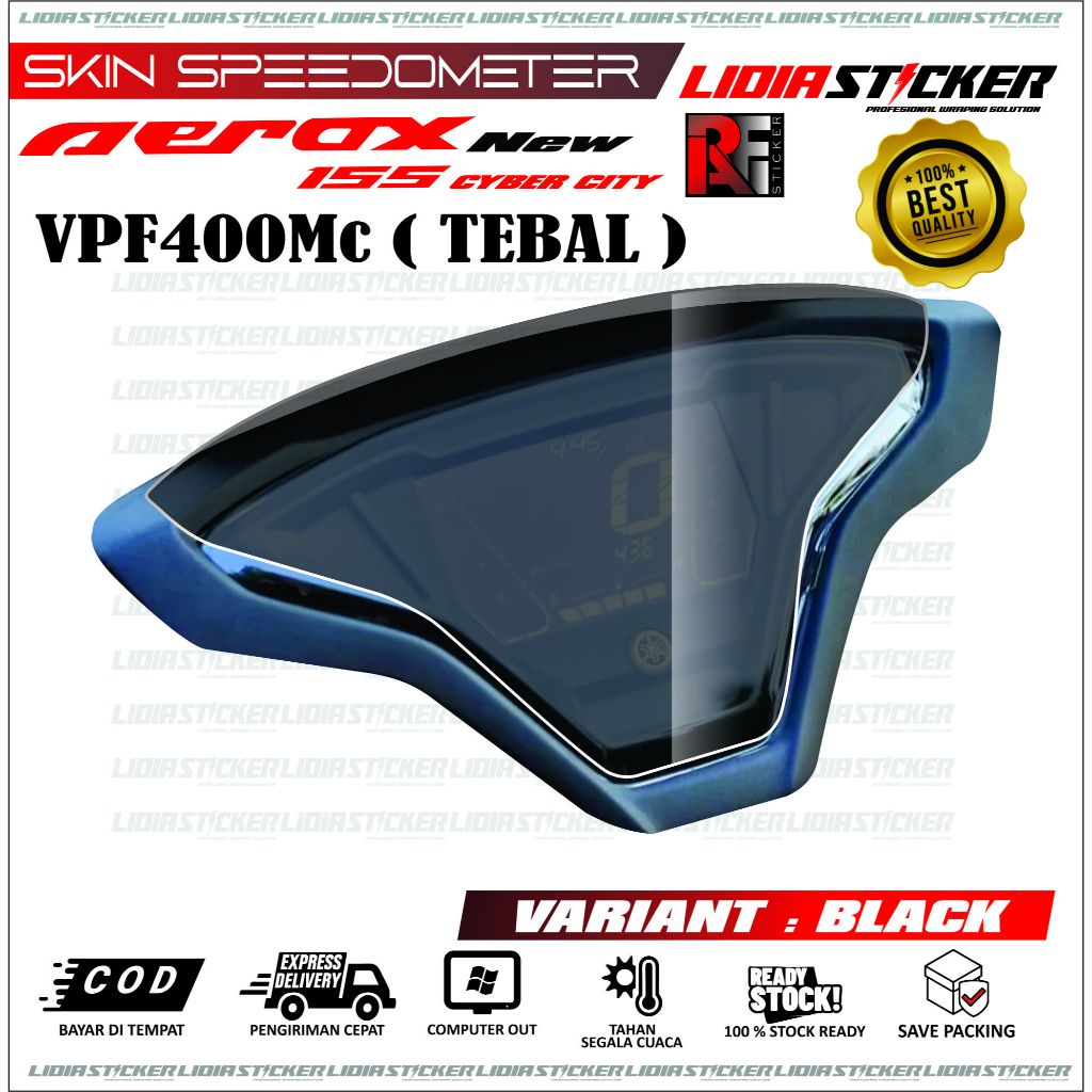 STICKER SKIN SPEEDOMETER NEW AEROX CITY CIBER VPF400 TEBAL