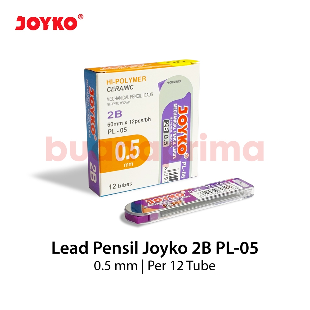 

Lead Pensil Joyko per 12 tube PL 05 0.5 2B Isi Refill Pencil PL05