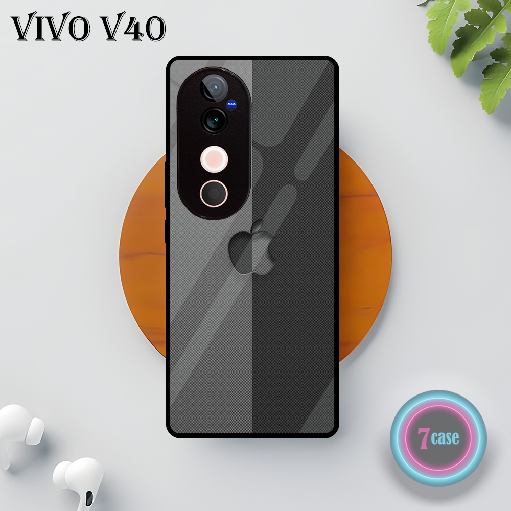 (SR48) Case Kilau Vivo V40 I Casing Hp Vivo | Pelindung Smartphone Motif APPLE