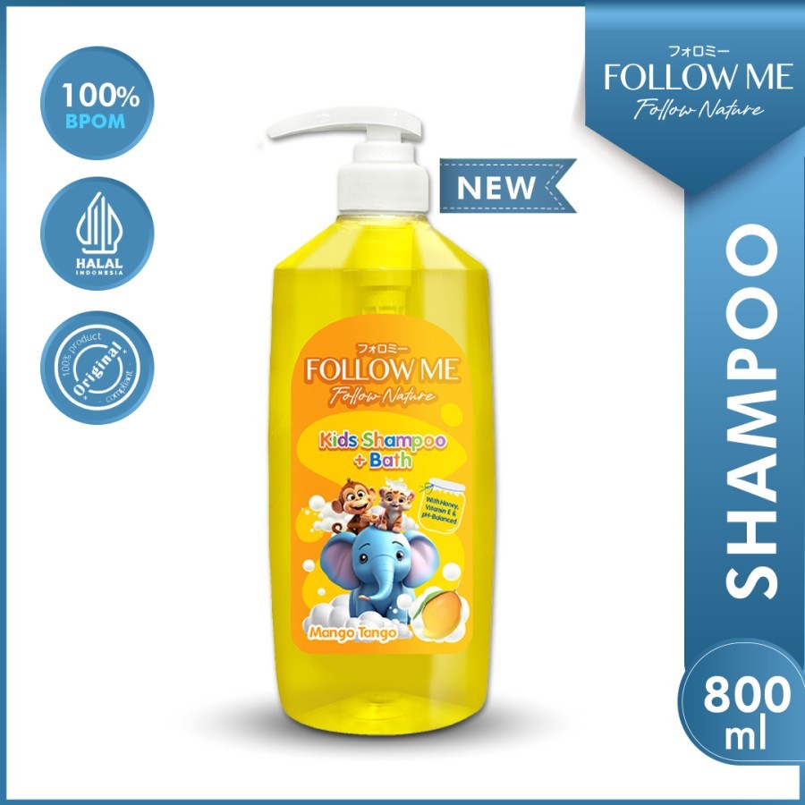 FOLLOW ME KIDS SHAMPOO + BATH  2 in 1 - Sabun & Sampoo Anak 2 in 1