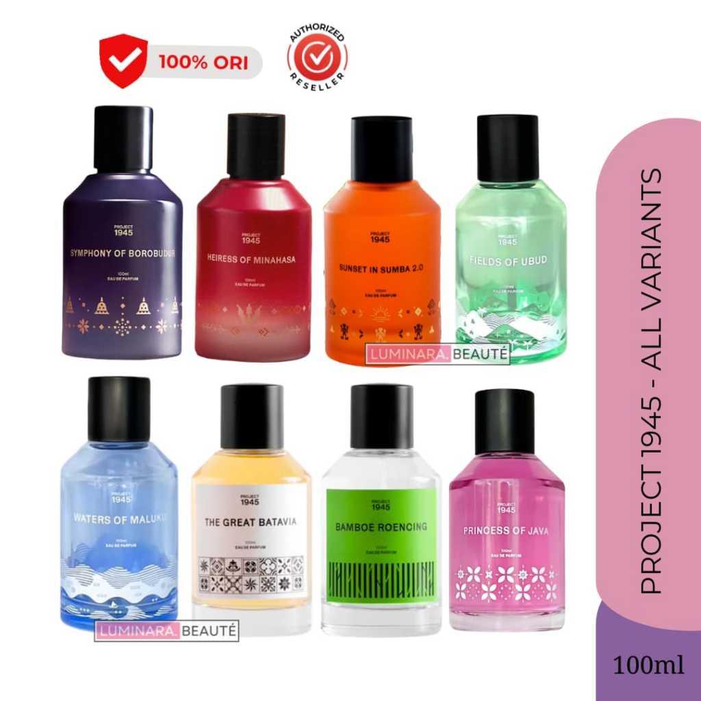 Project 1945 Parfum 100ML Princess Of Java Fields Of Ubud Bamboe Roenching Symphony Of Borobudur Wat