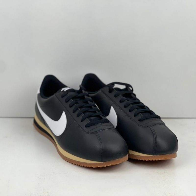 CORTEZ BLACK GUM SIZE 46 47 SEPATU CASUAL SNEAKERS JALAN SANTAI UKURAN BESAR BIG RAKSASA JUMBO ORIGI