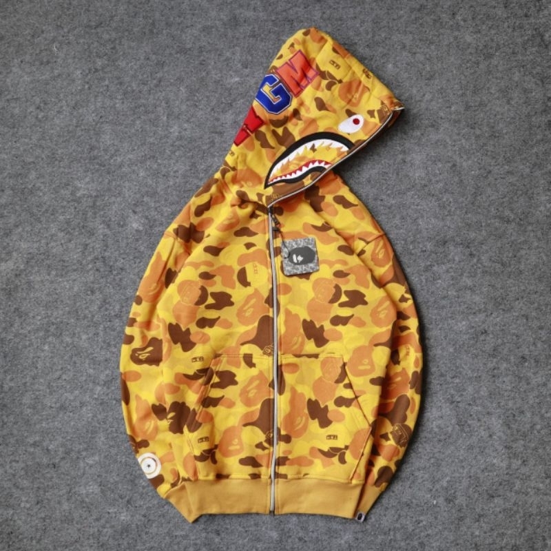 HOODIE ZIPPER BAPE CAMO FULL TAG LBELL