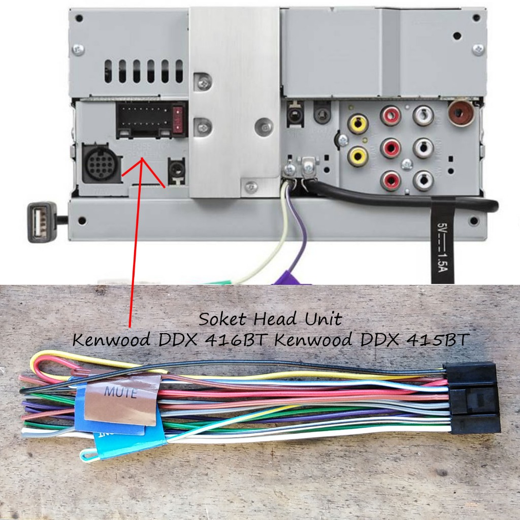 Kabel Soket Head Unit/ Tape Mobil Kenwood DDX 416BT/ Kenwood DDX 415BT
