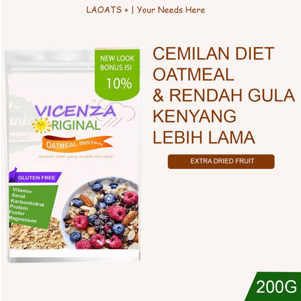 

Oatmeal Diet Sereal Granola Muesli Rolled Oats Susu Diet Pengganti Makan Pelangsing Makanan Diet Sehat Orelean's Avocado Laoats (Sachet)