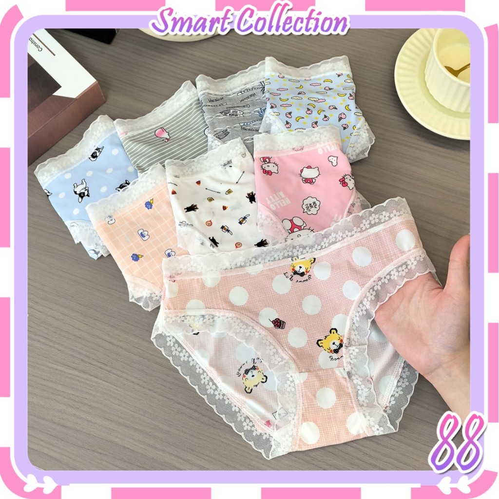SC CD1948 Celana Dalam Anak Wanita Renda Motif Kartun Lucu Seamless CD Fashion Korea