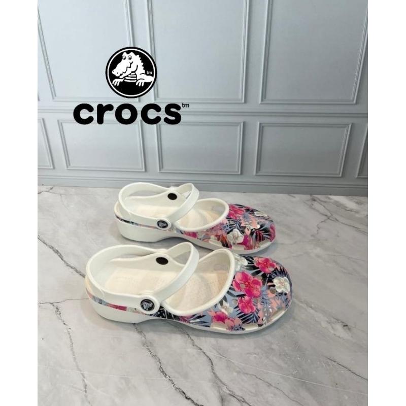 Sandal crocs Karin graphic clog woman / Crocs karin motif / Sandal crocs wanita