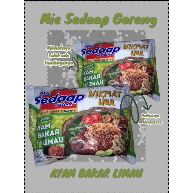 

Mie Sedaap Goreng Nikmat Ayam Bakar Limau Nikmat HQQ 5×89