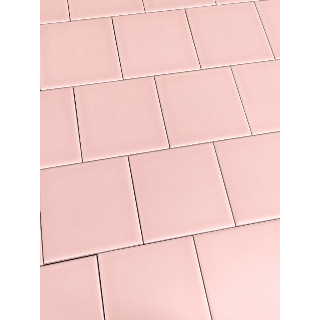 Keramik  Venus Dinding Interior/Eksterior/Top Table Takko Square Pink Glossy No Bevel 10x10Cm