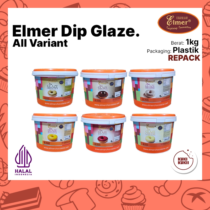 

Dip Glaze ELMER 1kg REPACK | ELMER Dip Glaze 1 kg TOPPING DONAT , PISANG COKLAT , NUGGET