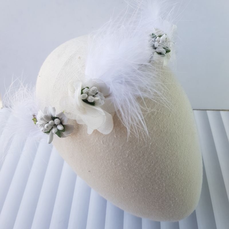 Flower crown white series / mahkota bunga putih / crown angel series / tiara bunga / ANGEL