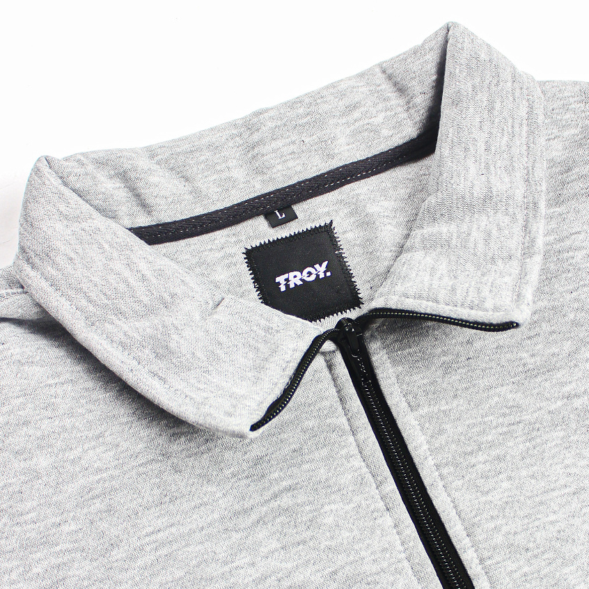 Troy Company Sweater Crewneck Half Zipper Misty Star Dwarf - Half Zip Pria Abu Misty HZ 2880