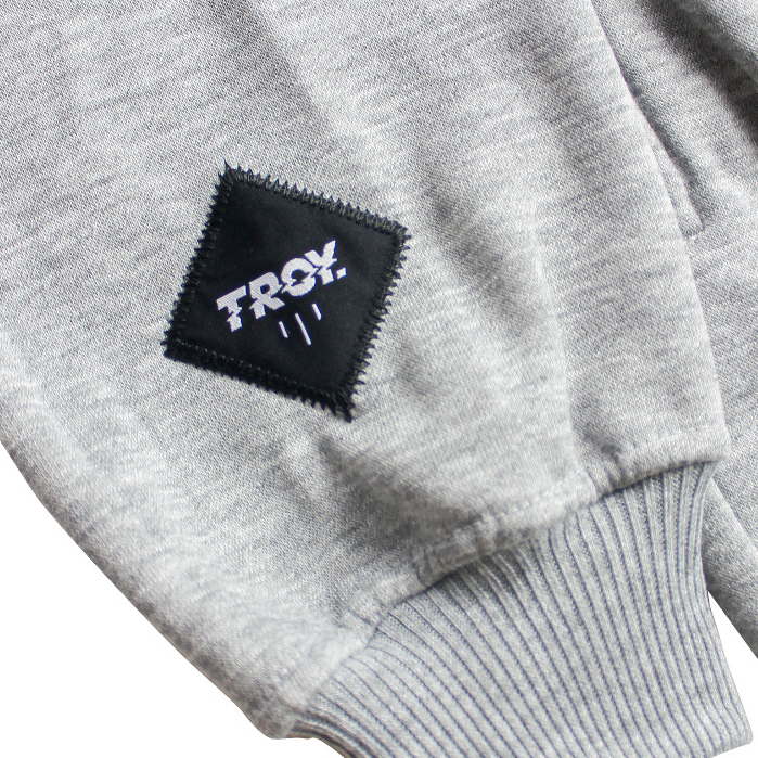 Troy Company Sweater Crewneck Half Zipper Misty Star Dwarf - Half Zip Pria Abu Misty HZ 2880