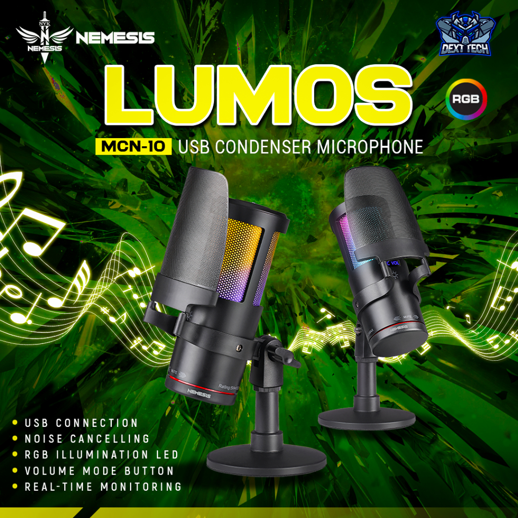 NYK Nemesis LUMOS MCN-10 Microphone Condenser With Noise Cancelling