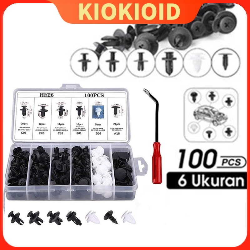 100pcs Bumper Rivet Retainer/Baut Rivet Mobil/Universal Klip Bumper Baut/Klip Bumper Baut Body Plast