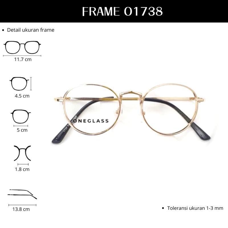 𝗢𝗻𝗲𝗴𝗹𝗮𝘀𝘀 - Frame Kacamata O1738 Unisex