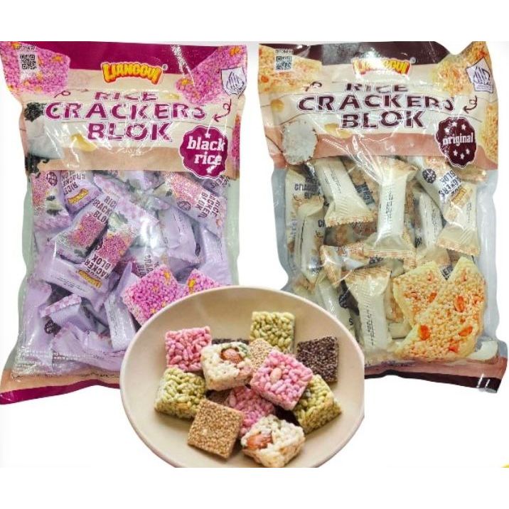 

Ay00! ianggui Rice Crackers Blok Snack Krekers Beras Rasa Black Rice 298g
