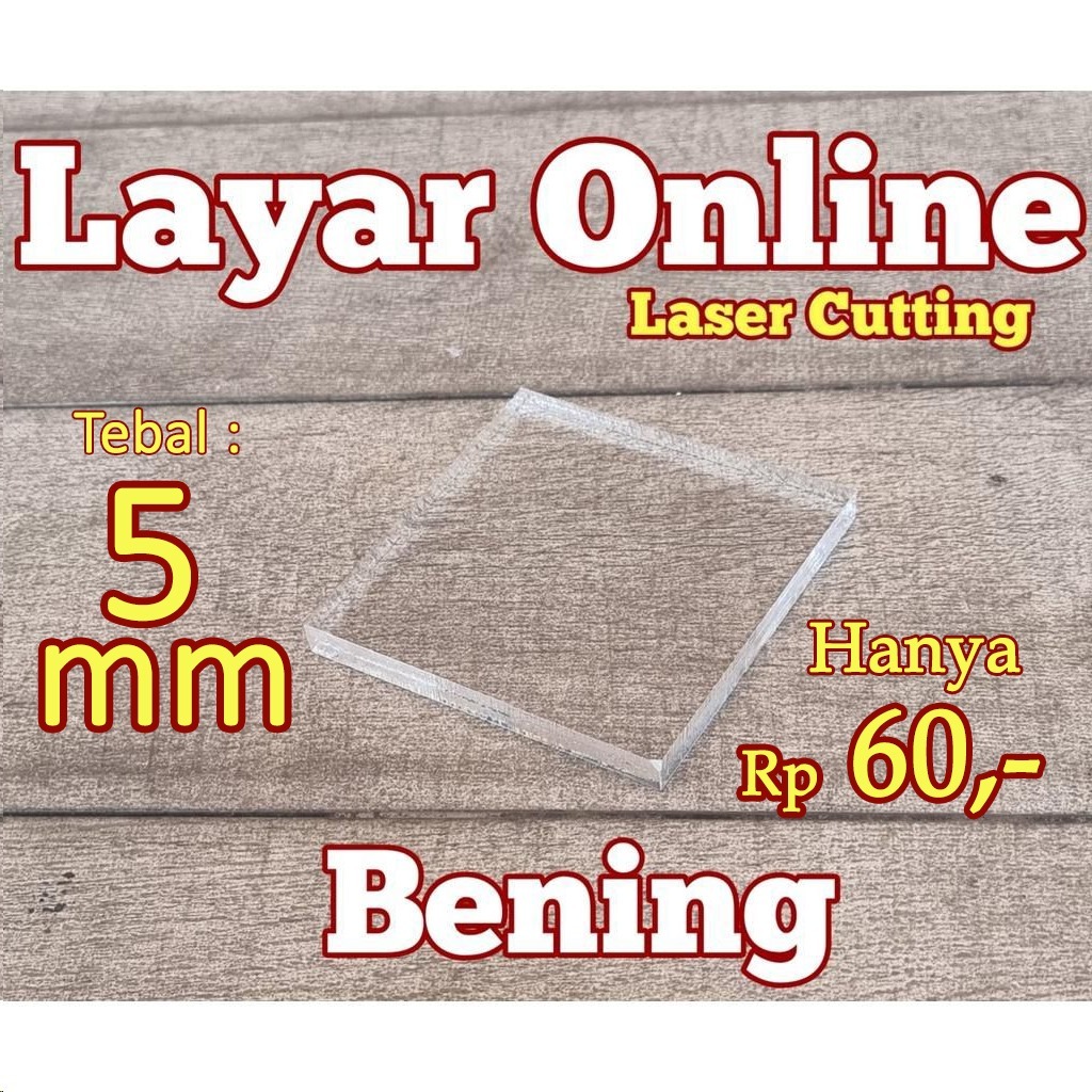 Akrilik PREMIUM Laser Cutting 5mm Acrylic 5 mm Potong Laser Custom